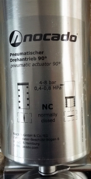 Preview: Pneumatisches Scheibenventil DN 50, V2A, MVQ