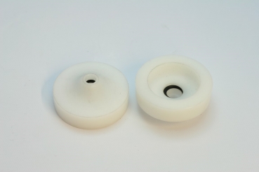 Zentrierplatte für Zitzenbecher A2 (Zentrierbecher/Zentrierkopf) ohne Gewinde, mit Nut für Oring