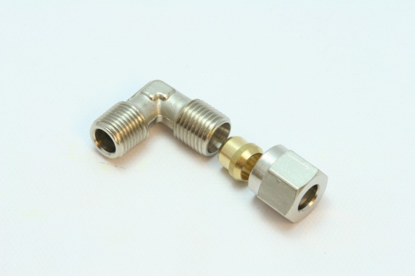 90 Grad Bogen Edelstahl klein